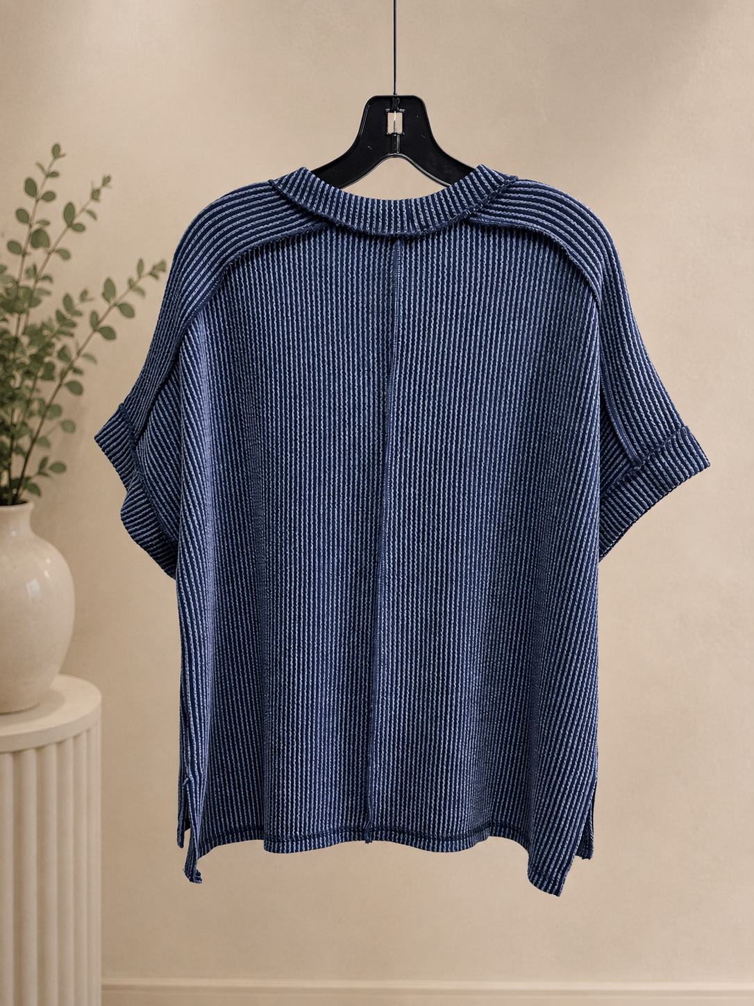 Crew Neck Waffle top