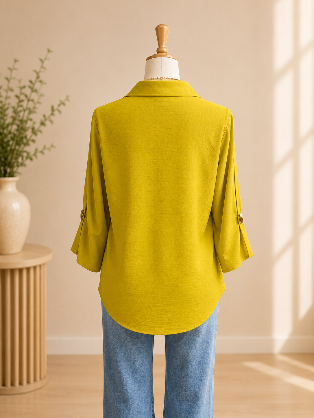 Button Sleeve Top