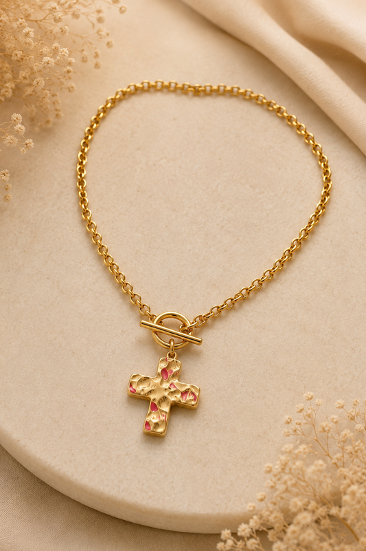 Blessed Statement Cross Necklace