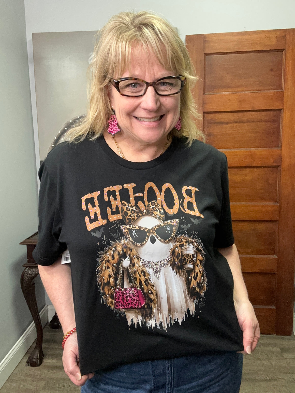 Boo-Jee Blingy Rhinestone Graphic Tee