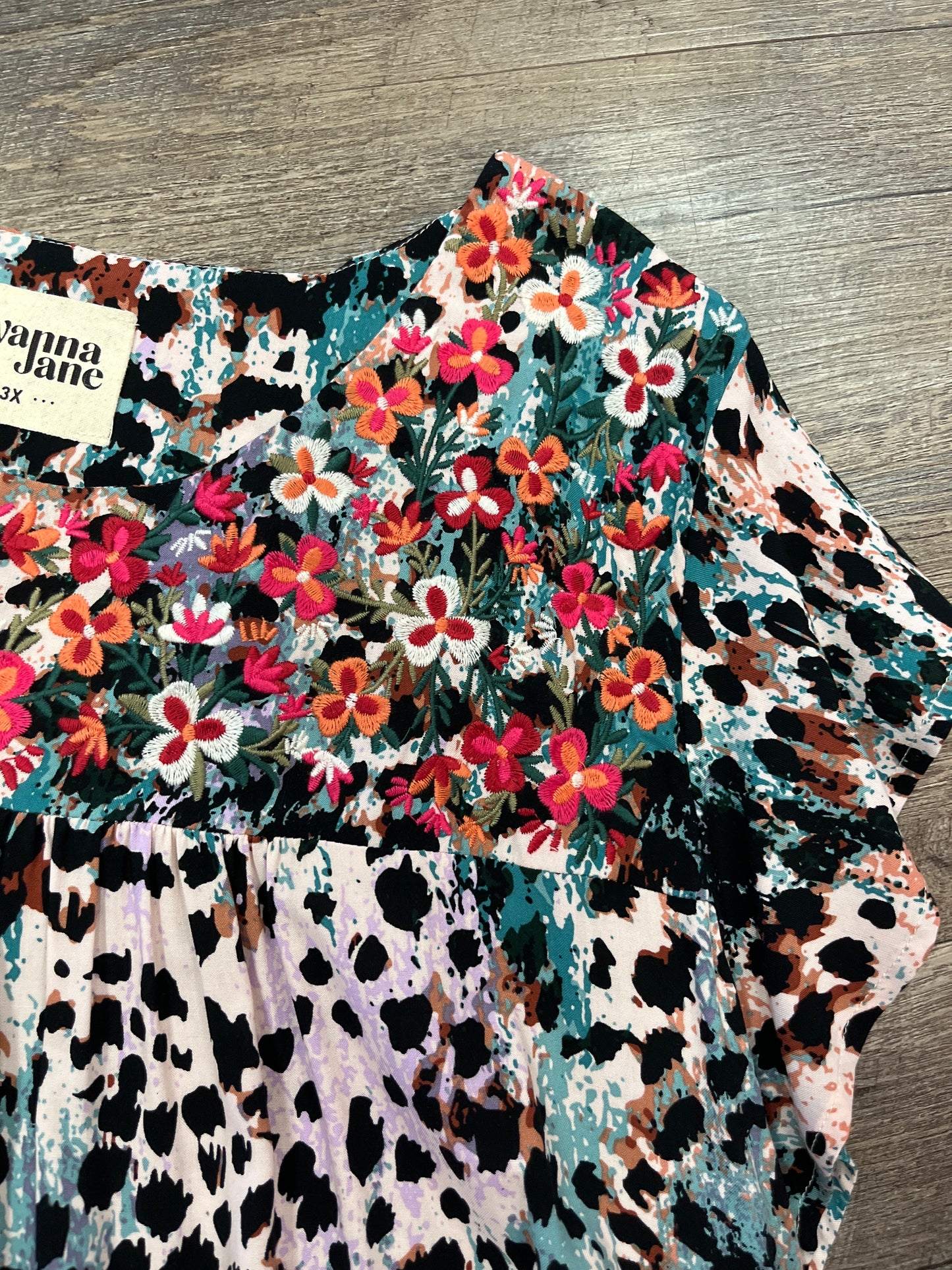 Teal Multi Print