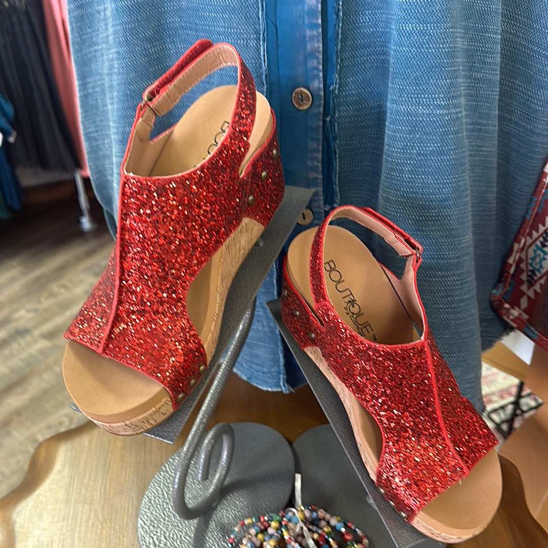 Carley Red Glitter