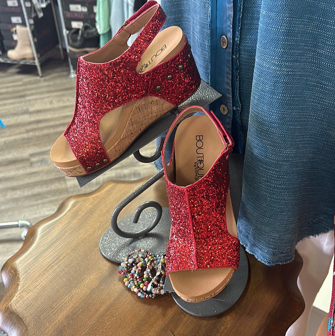 Carley Red Glitter