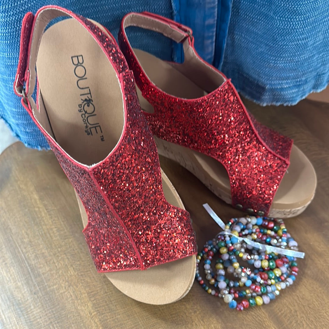 Carley Red Glitter