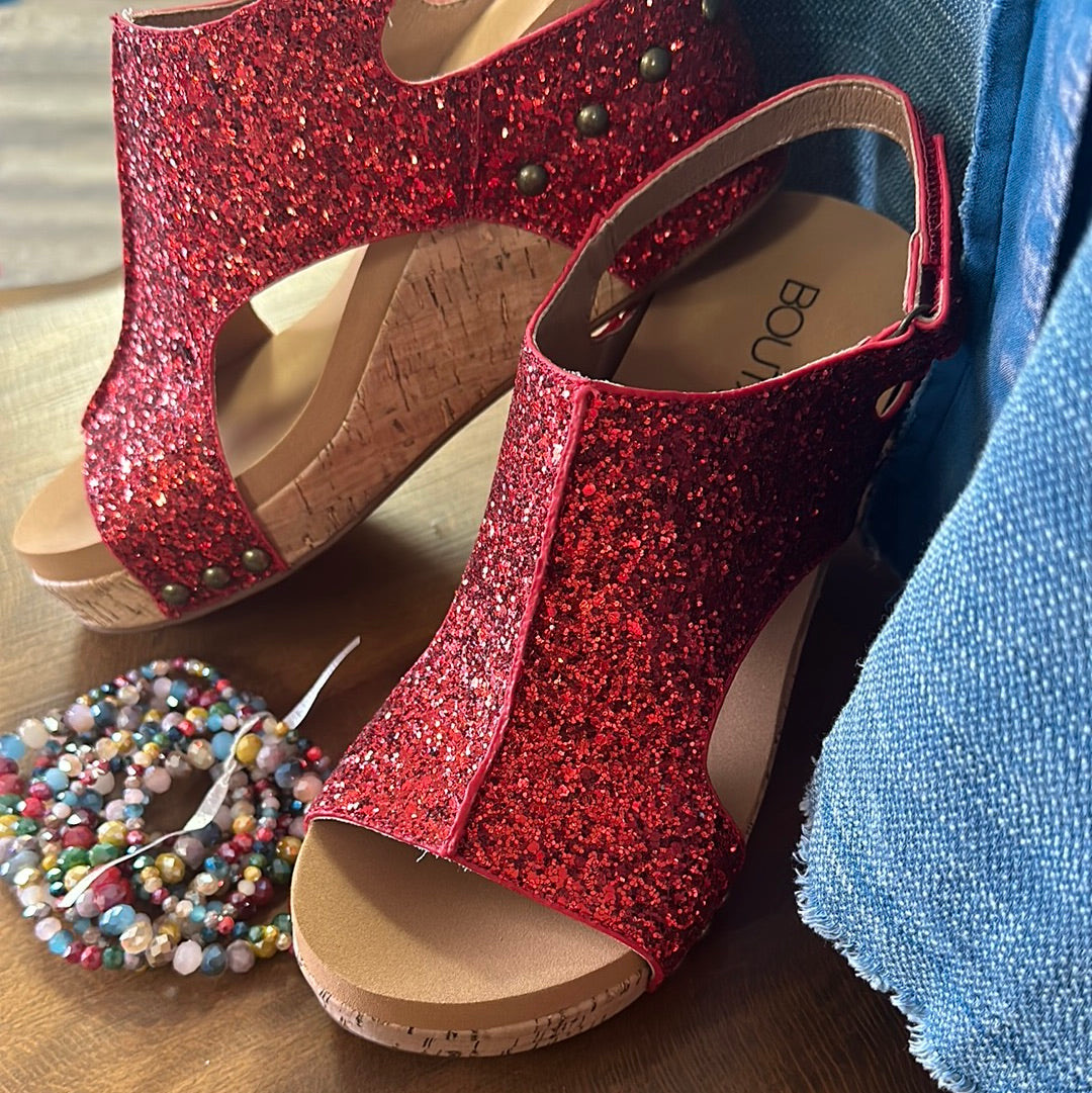 Carley Red Glitter