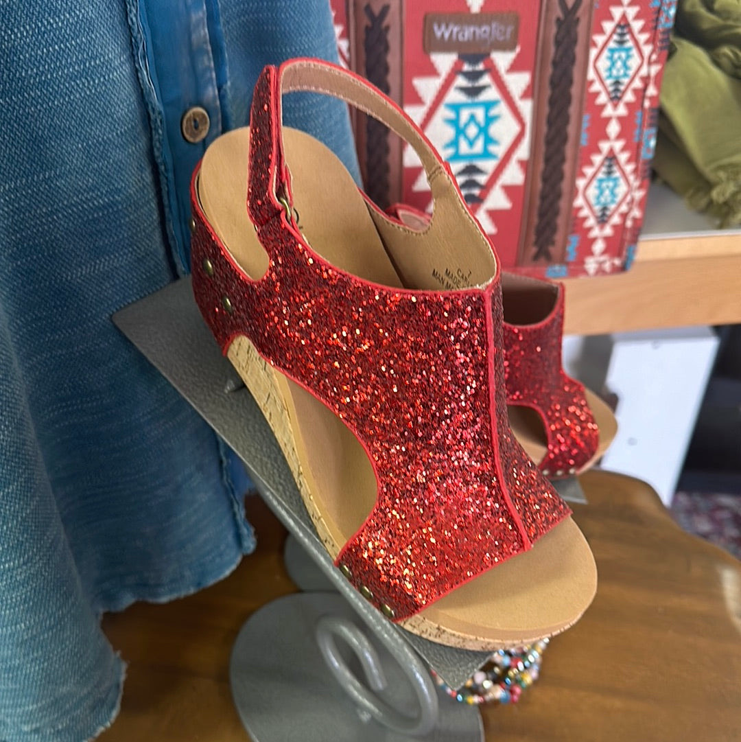 Carley Red Glitter