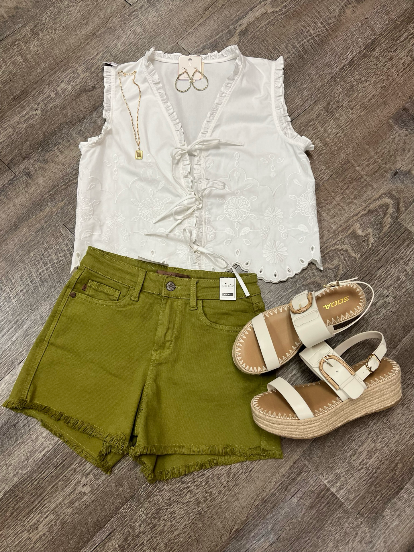 Matcha Fray Hem