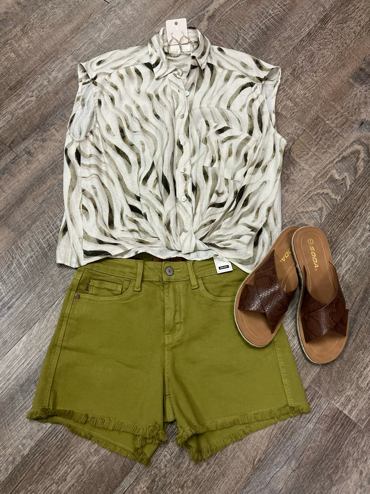 Matcha Fray Hem