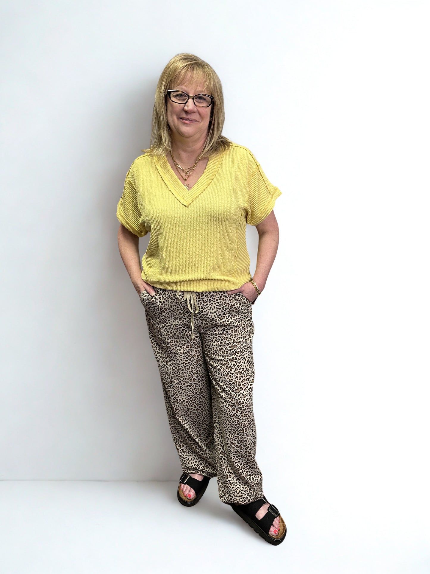 Beige Leopard Pants