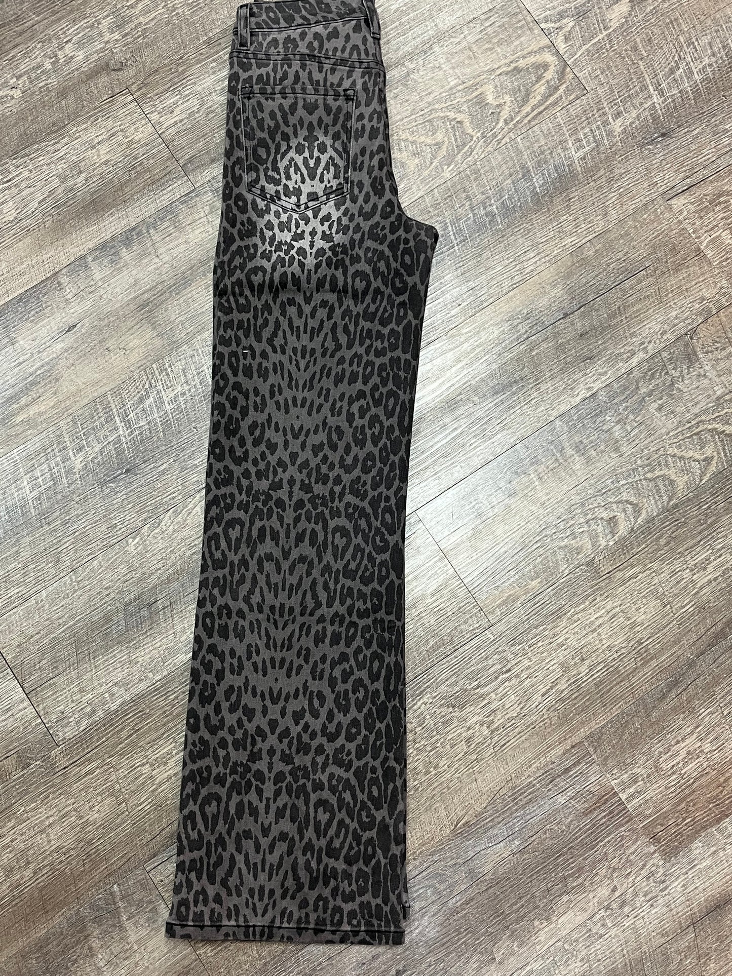 Black Leopard Wide Leg