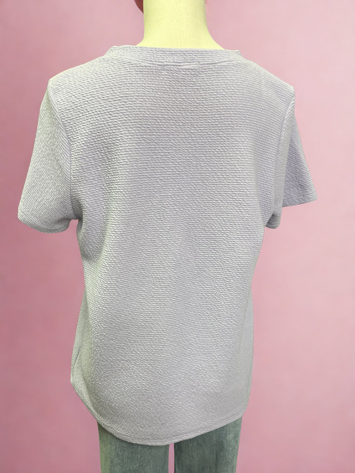 Cloudy Check Knit Top