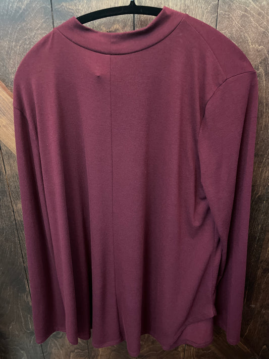 Mock Neck Rounded Hem