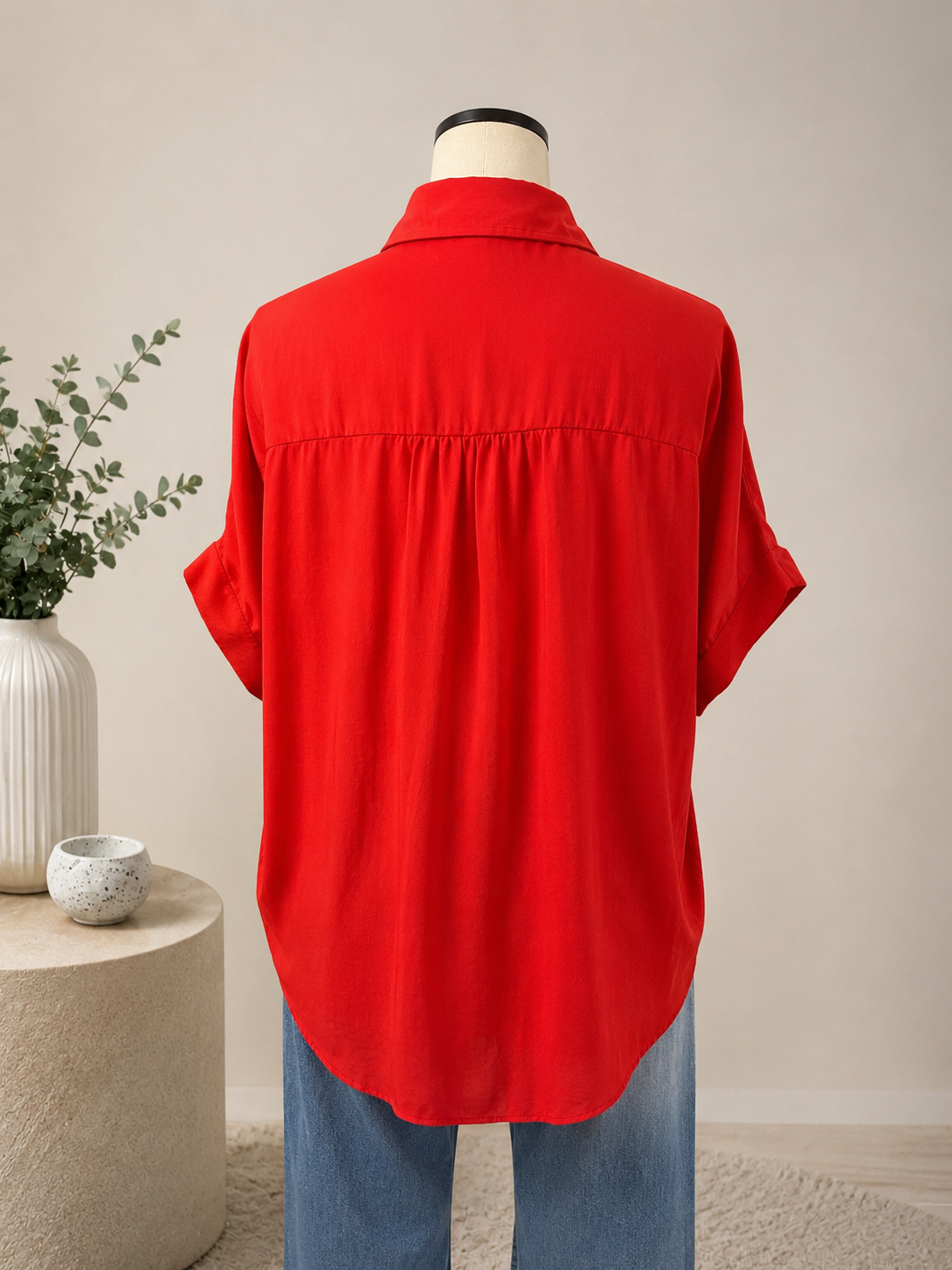 Vibrant Days Satin V-Neck Top