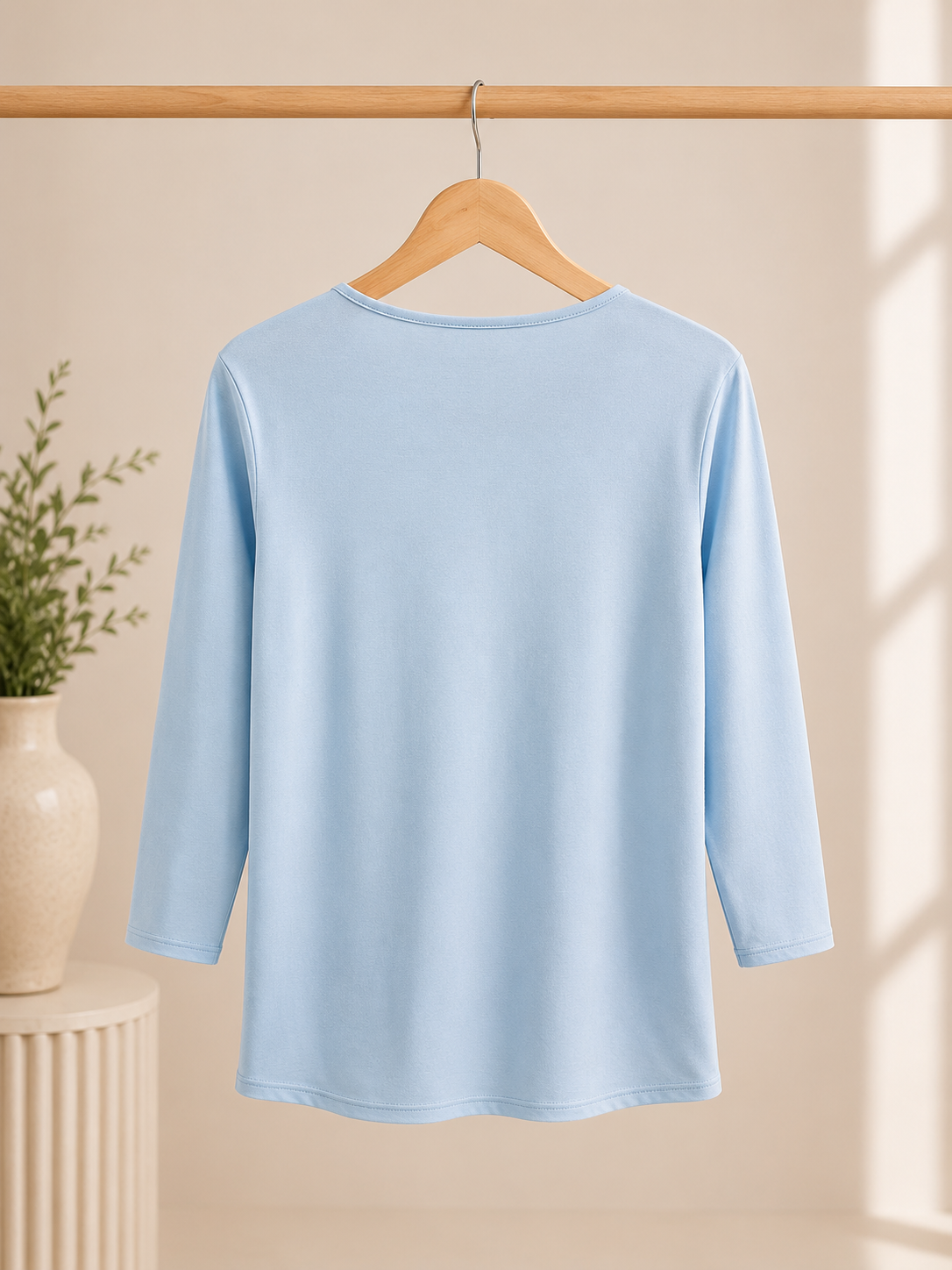 Classic V-Neck No Collar Lizzy Top