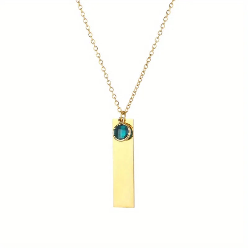 The Everly Birthstone Bar Necklace