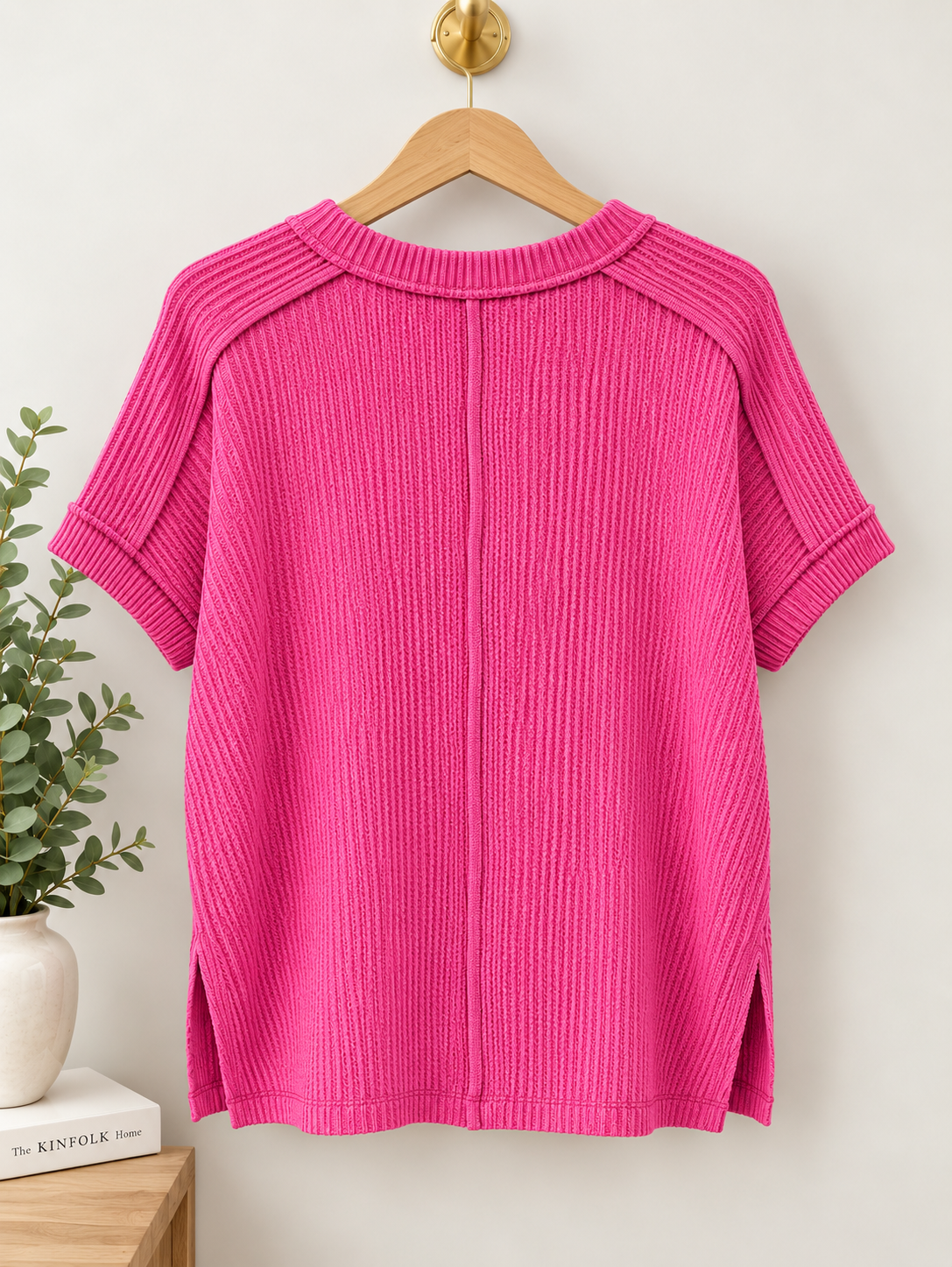 Crew Neck Waffle top