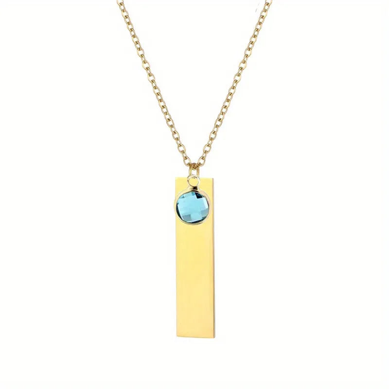 The Everly Birthstone Bar Necklace