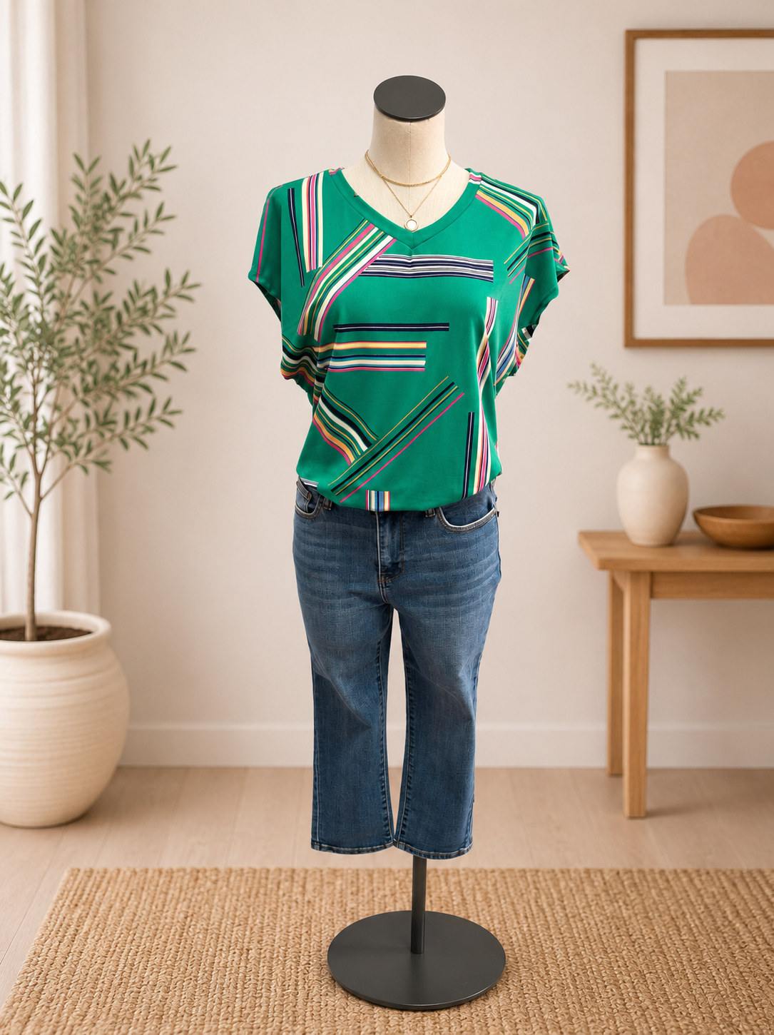 Geometric Print Top