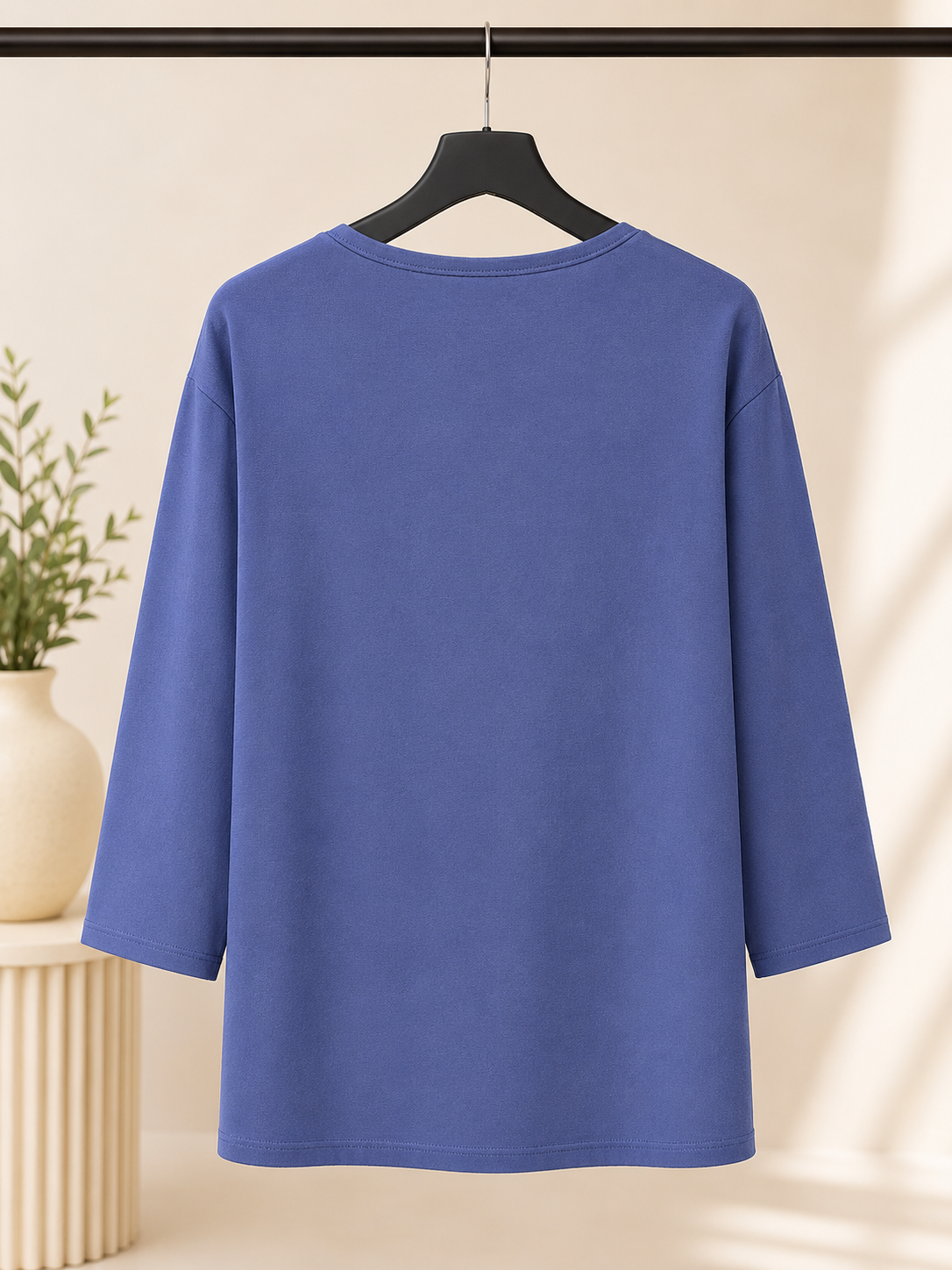 V-Neck Linen Button Loose Shirt