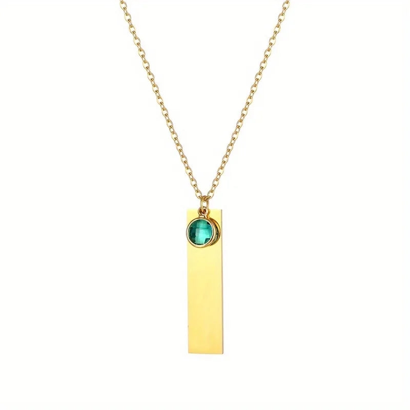 The Everly Birthstone Bar Necklace