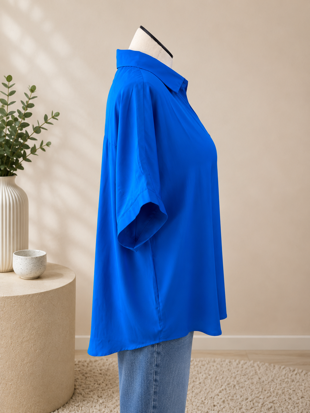 Vibrant Days Satin V-Neck Top
