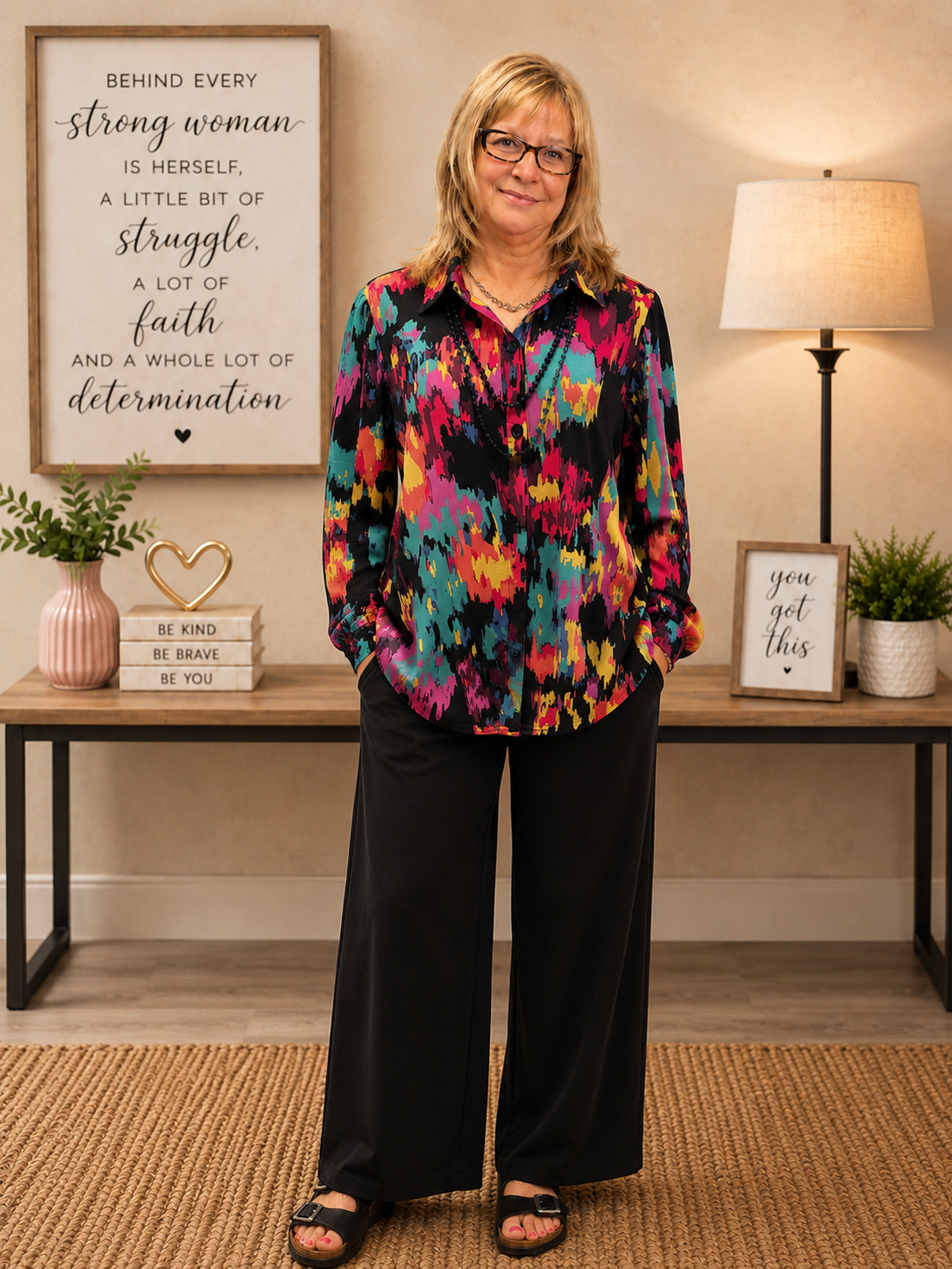 Southern Stitch Midnight Garden Blouse
