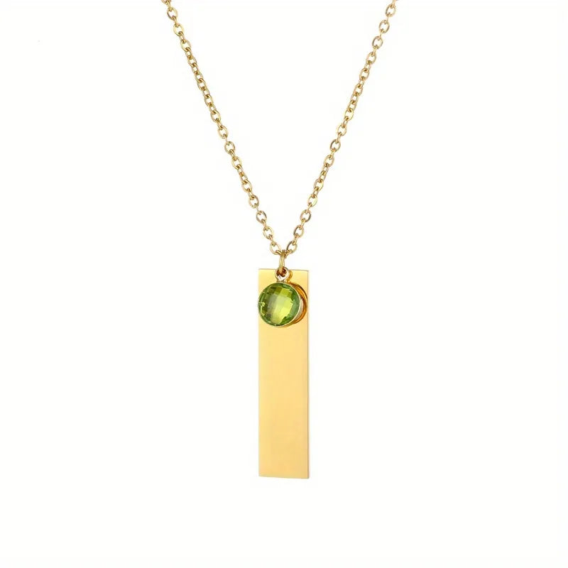 The Everly Birthstone Bar Necklace