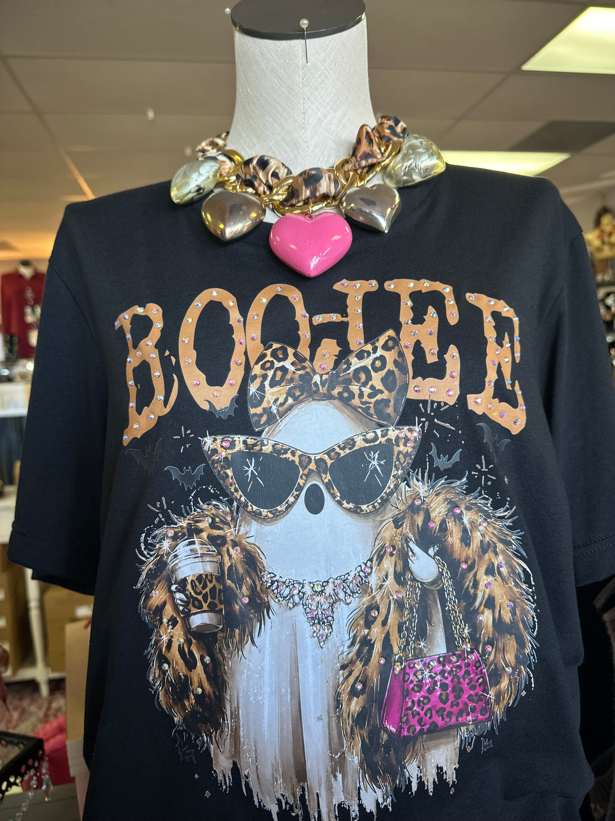 Boo-Jee Blingy Rhinestone Graphic Tee