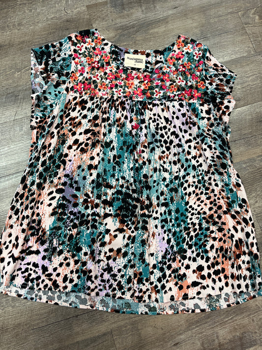 Teal Multi Print