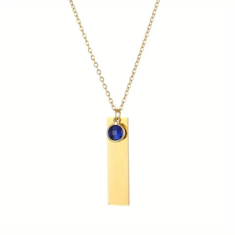 The Everly Birthstone Bar Necklace