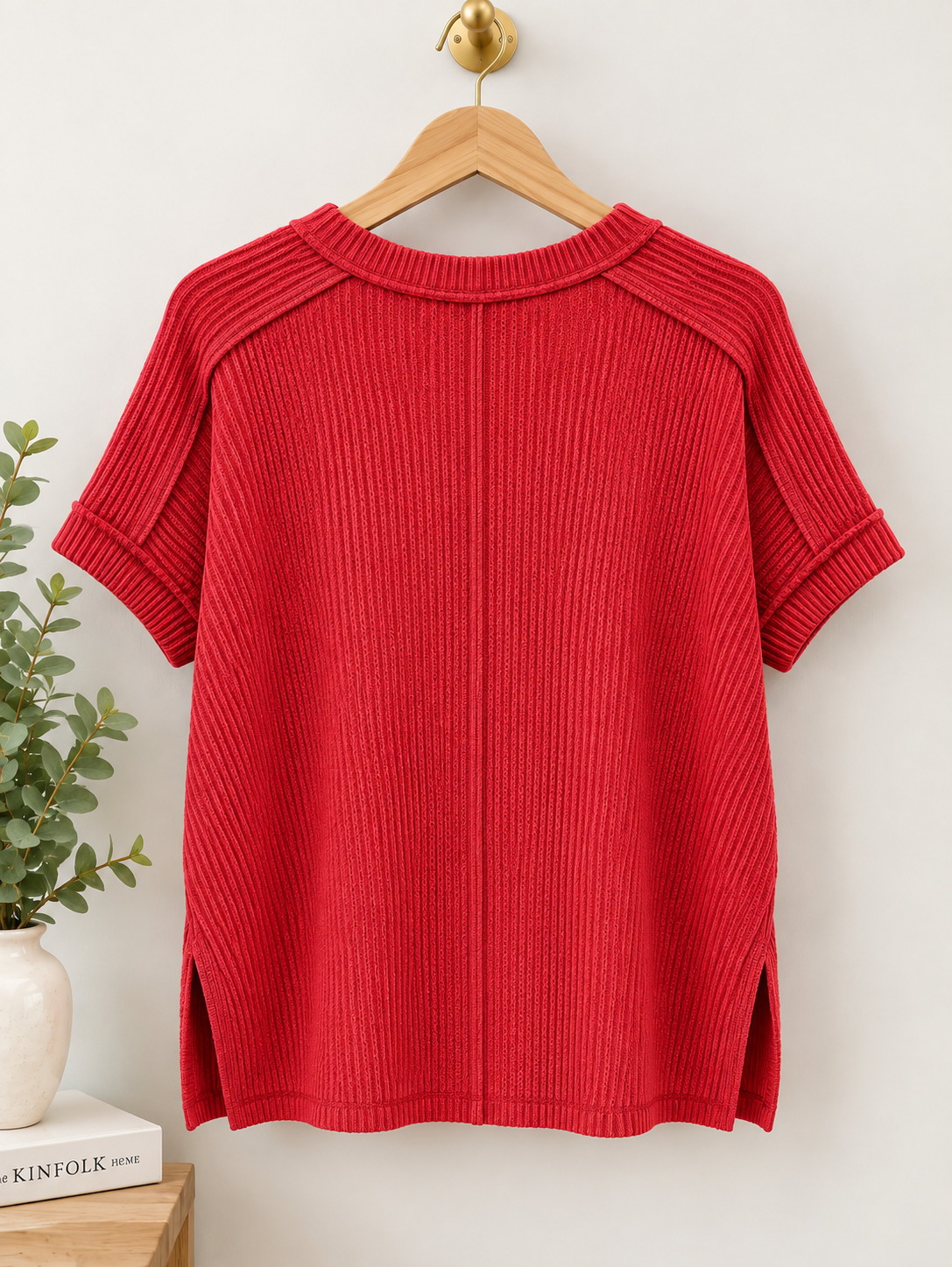 Zenana's V-Neck Waffle top