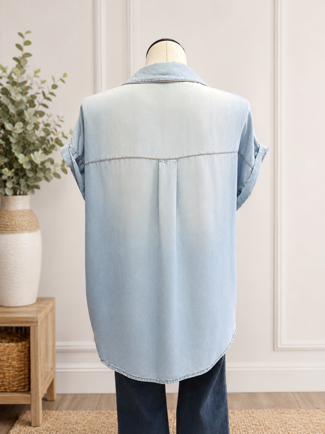 SS Chambray Top