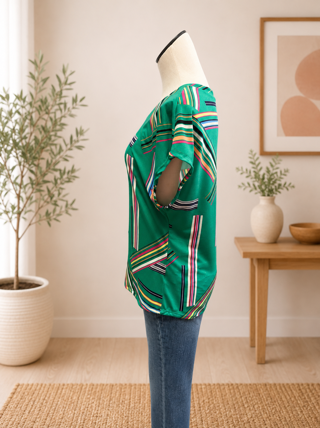 Geometric Print Top