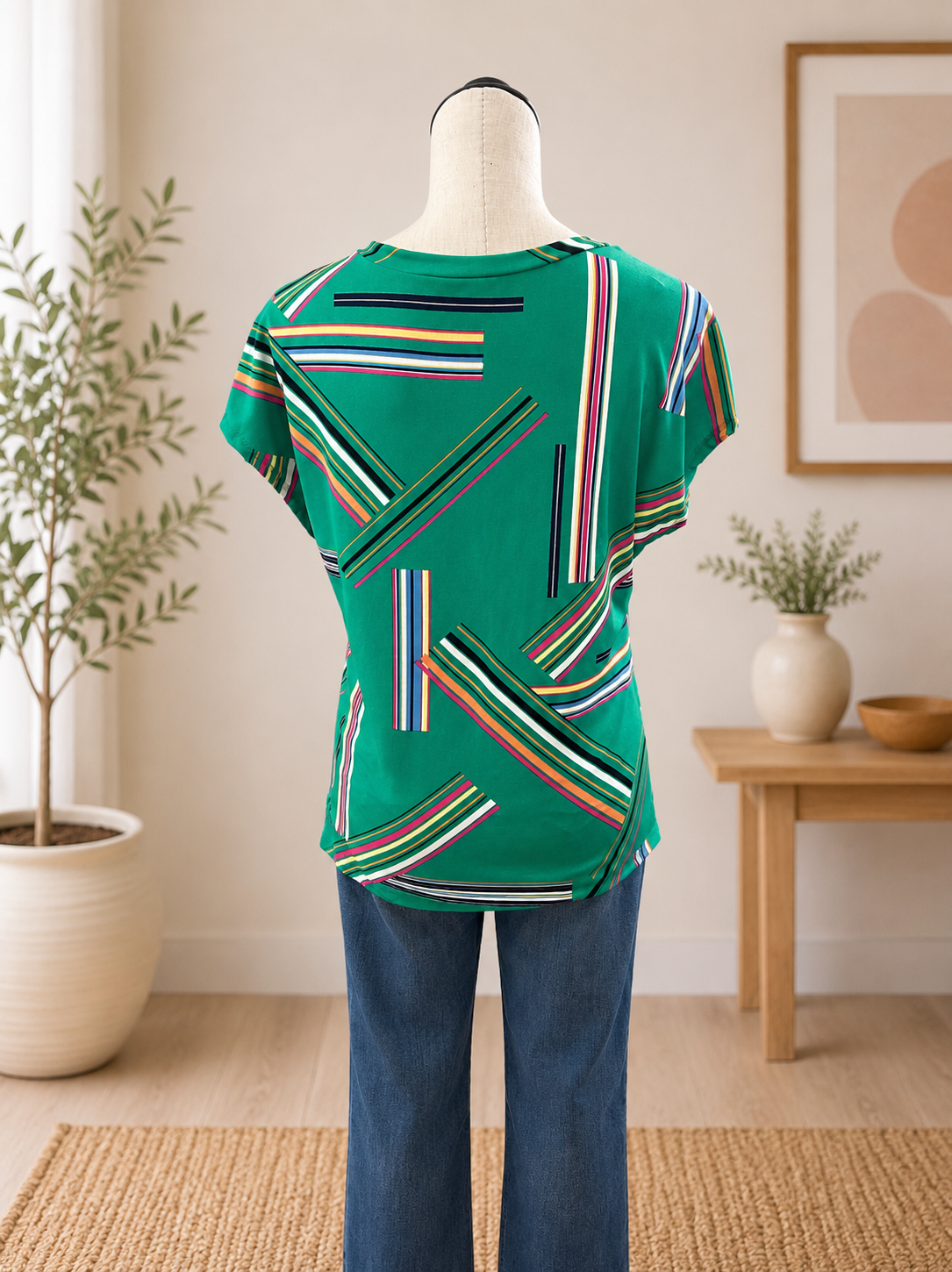 Geometric Print Top