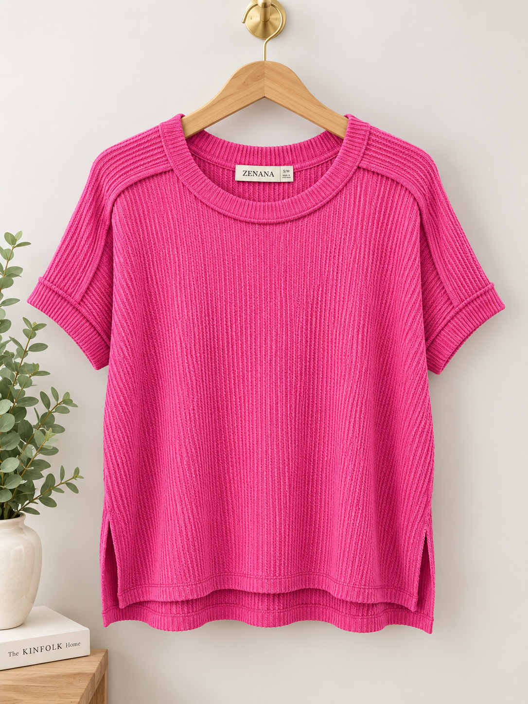 Crew Neck Waffle top
