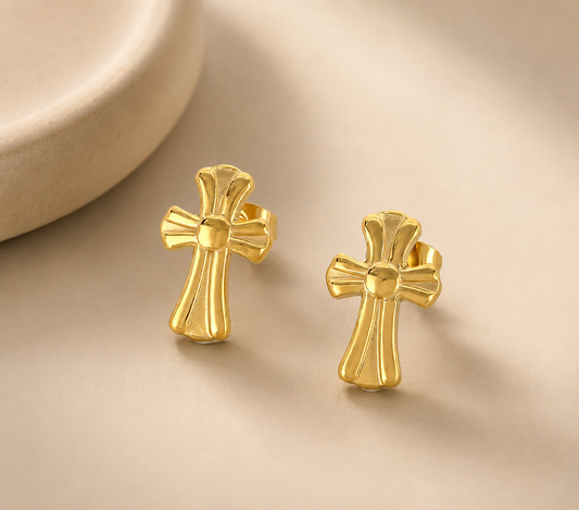 Blessed Classic Cross Studs