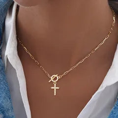 Blessed Linked Cross Necklace