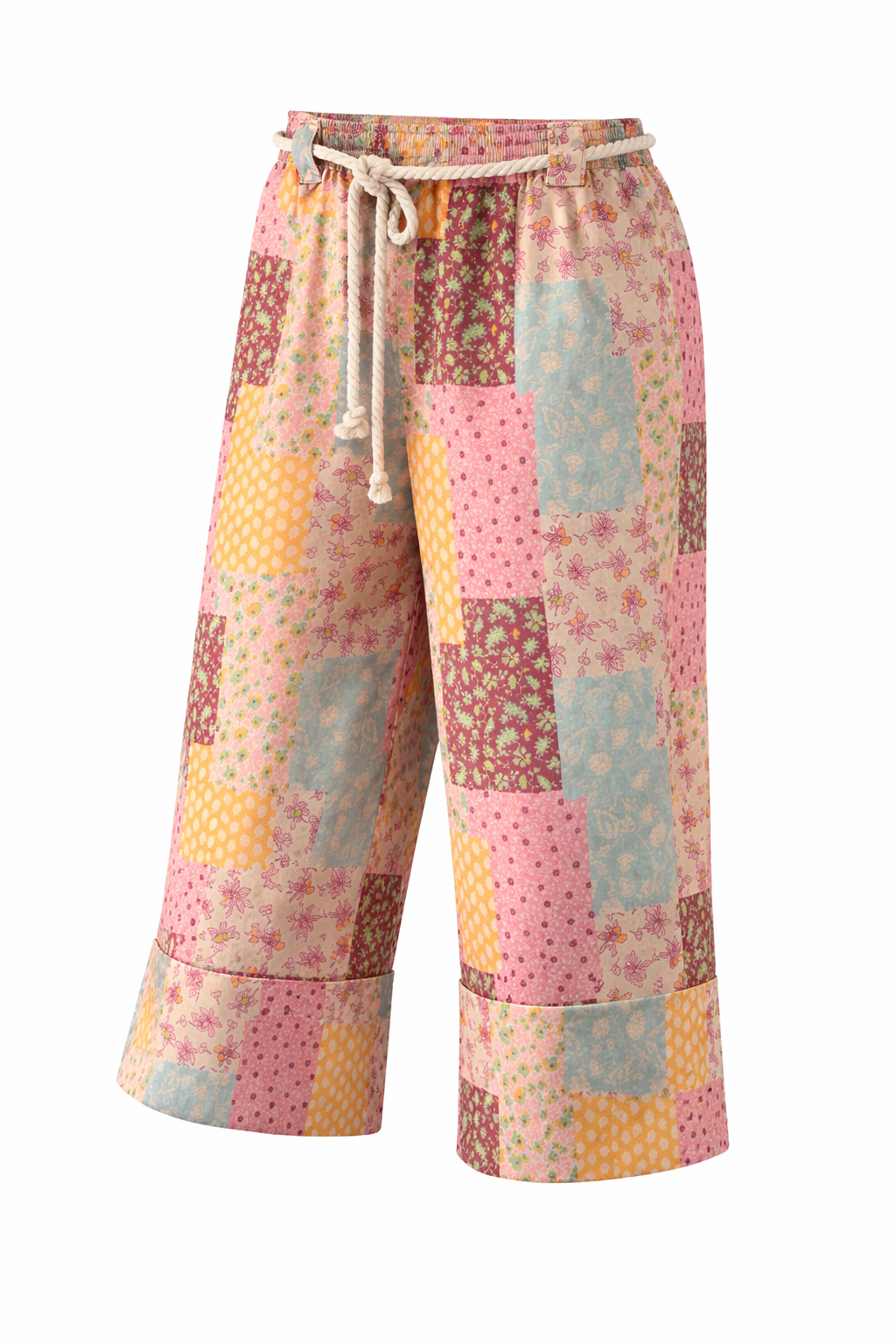 Patchwork Combo Pants
