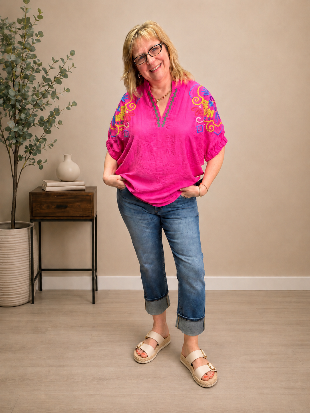 Fuchsia Bloom Top