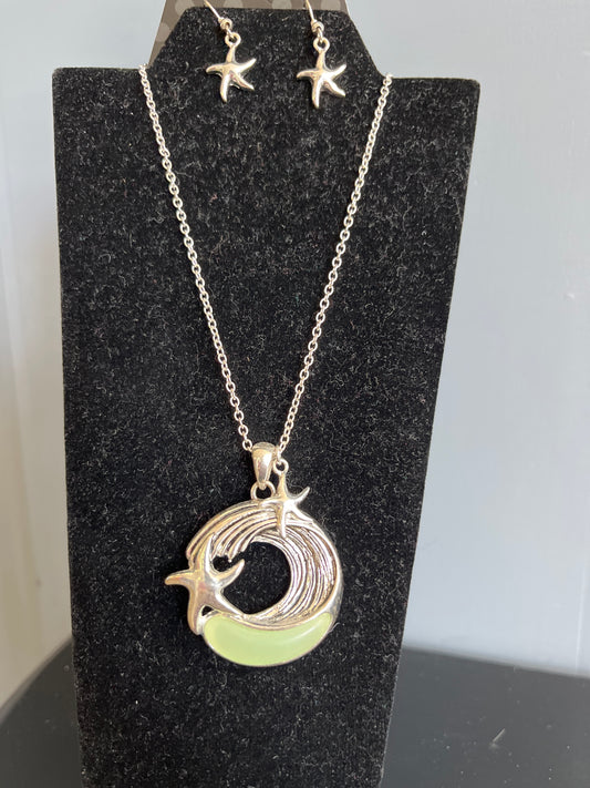 Necklace Sets Slvr Star