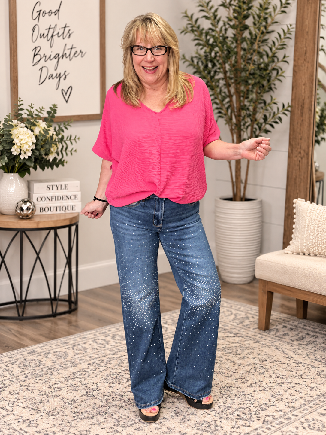 Zenana's V-Neck Waffle top