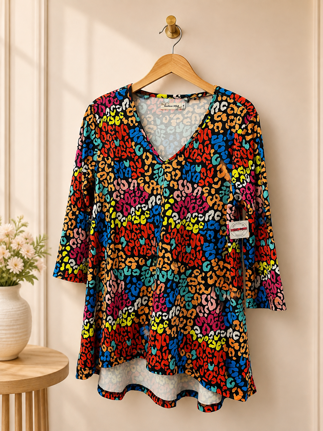 Southern Stitch Wild Instinct  Animal Print Top