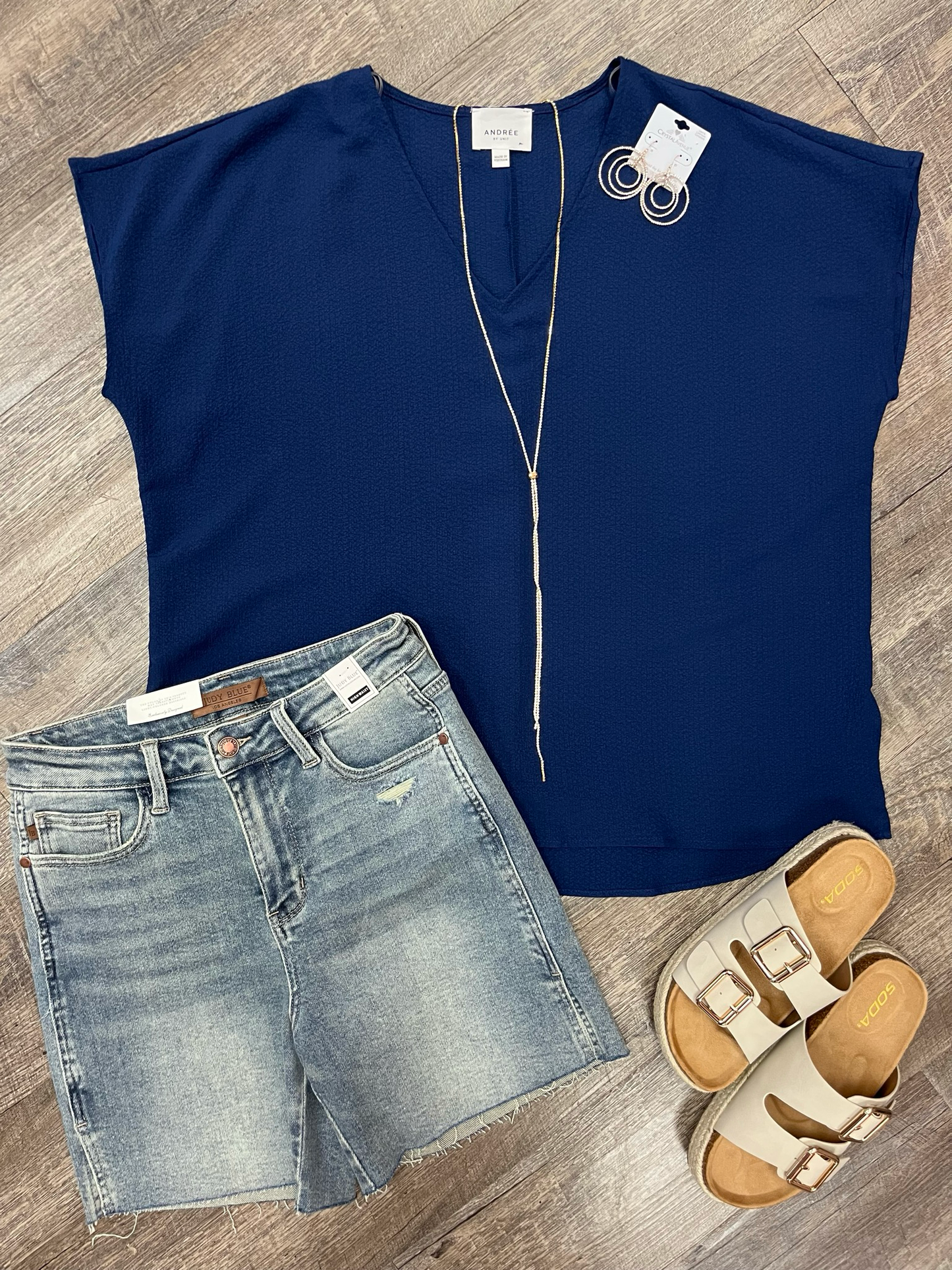 Navy Crinkle