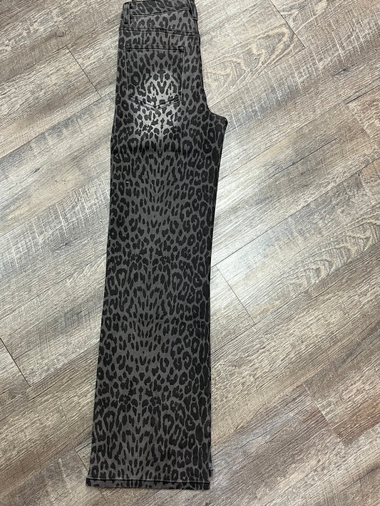 Black Leopard Wide Leg