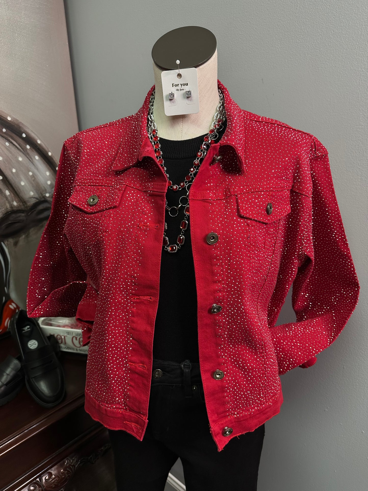 Red Denim Sparkle