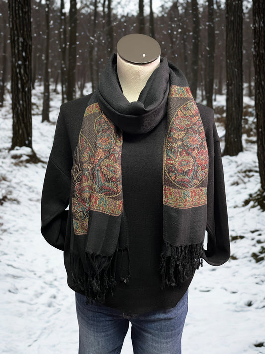Borders of Paisley Pashmina