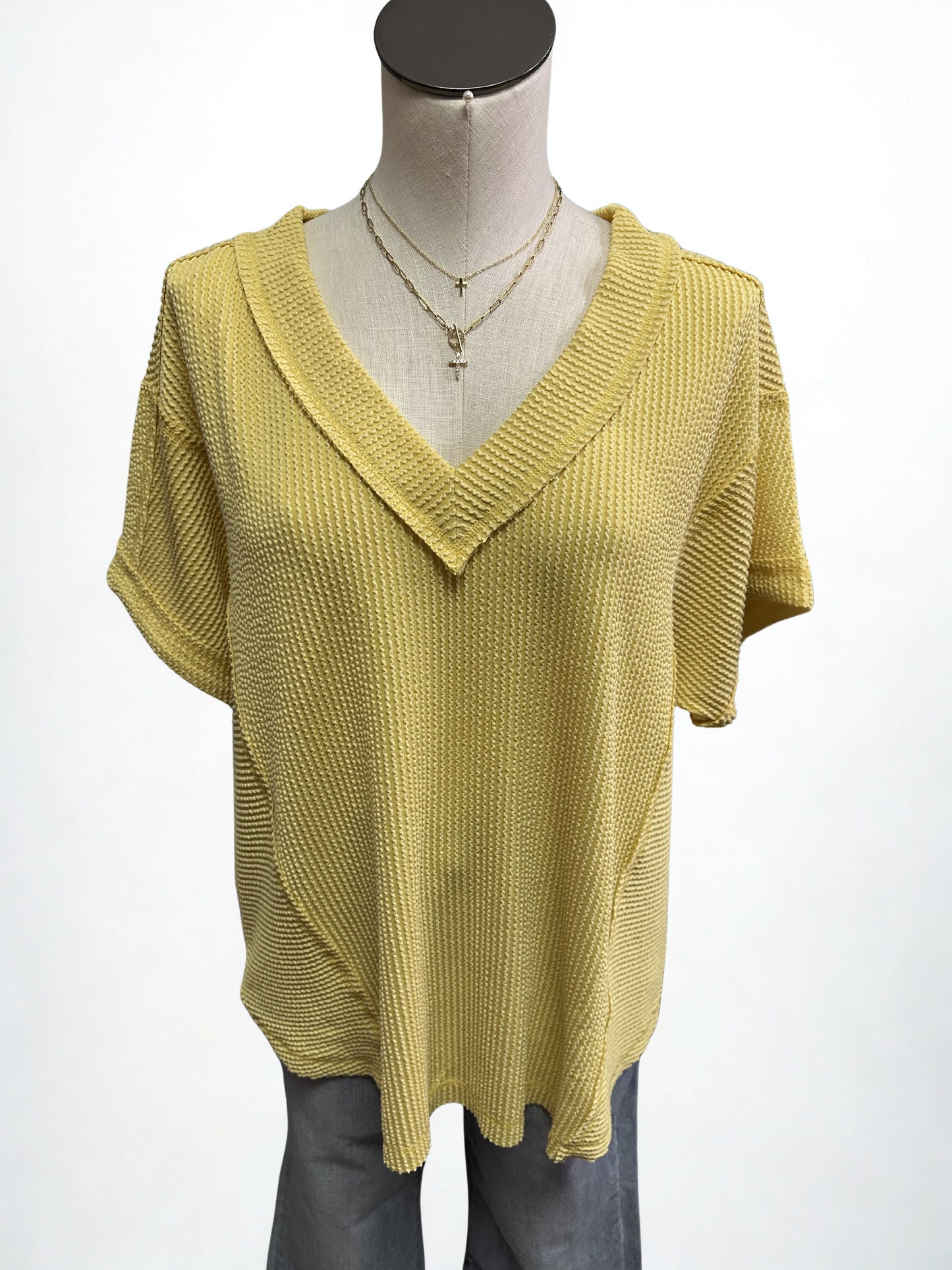 Laid Back Luxe Waffle Tee