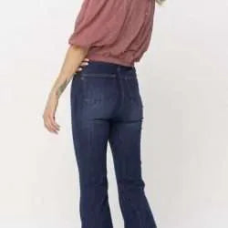 Judy Blue Pull On High Waist Dark Wash Flare Jegging/Jean