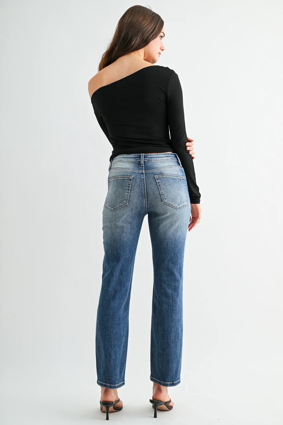 Mica Abbey Blue MR Straight Ankle Twist Pocket