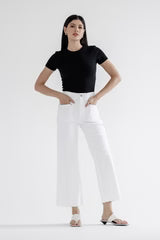 White Coastal Luxe Crop